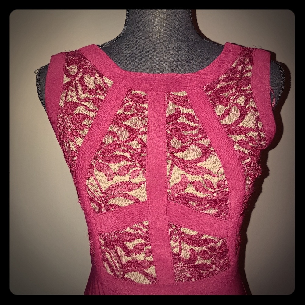 Maroon Red Evening Gown